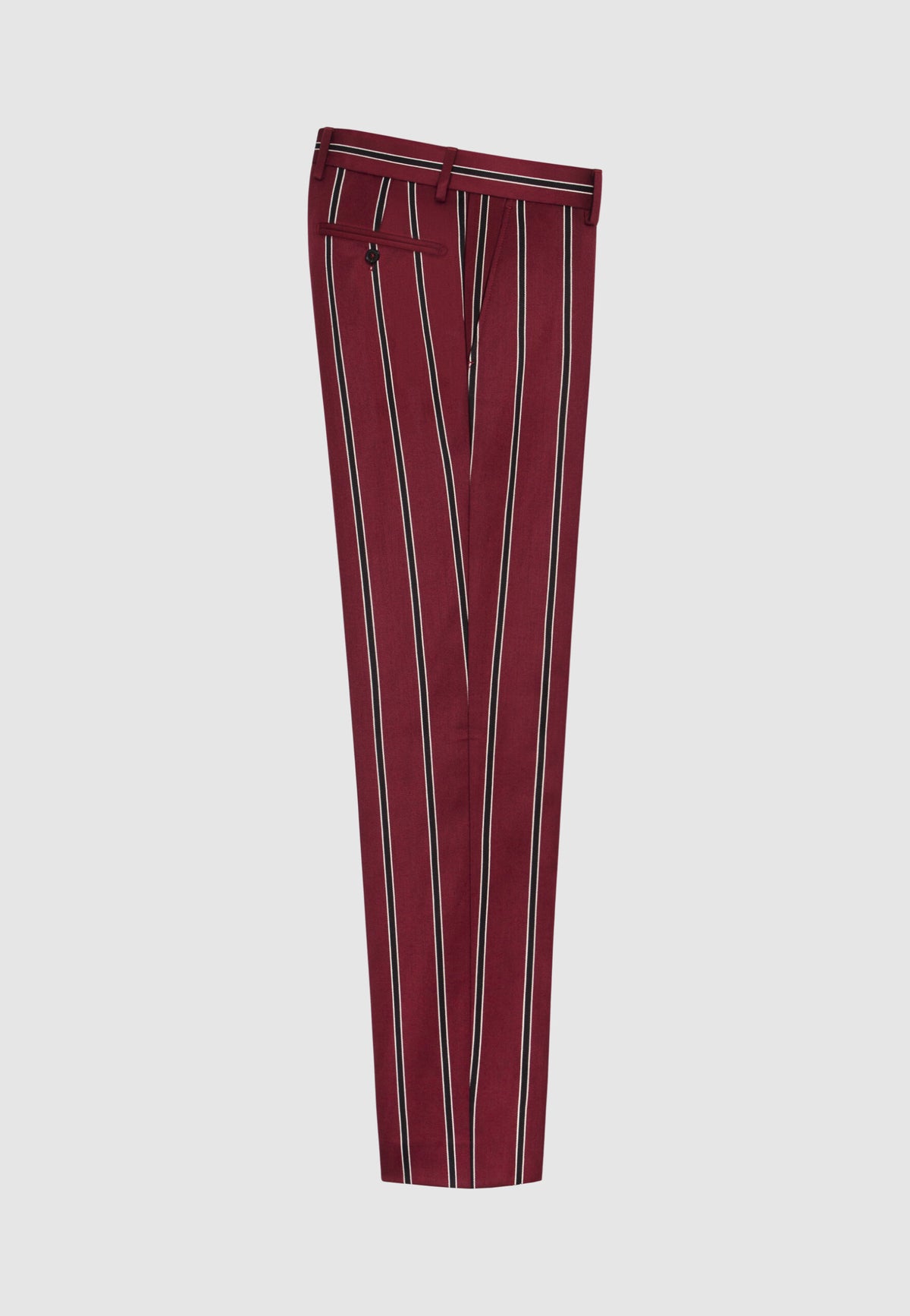 Pantalon bordeaux à rayures régatta en laine et coton