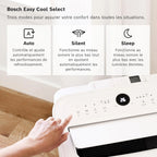 Bosch Cool 2000 Portable AC - 3 en 1 Climatiseur, Déshumidificateur, Ventilateur - 2,6 kW pour les pièces jusqu'à 35m² - Avec Mode Auto, Mode Silencieux et Mode Veille (46 db (A)) [Classe A]