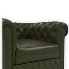 Nismaaya Base Traditional Chesterfield 1 Seater Sofas Bottle Green