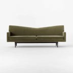 Alvan 3 Seater Teak Wood Fabric Sofa
