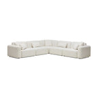 Nismaaya Pascal Modular Sofa Ivory White 5 Seater Corner