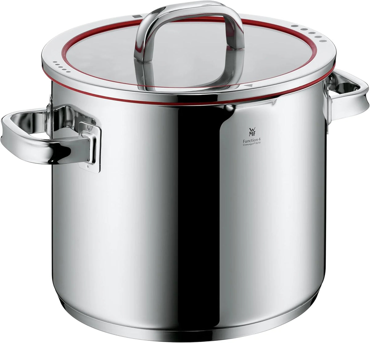 WMF Function 4 - Batería de Cocina 5 Piezas, Acero Inoxidable Apto para Inducción, 1 cacerola baja de 20 cm, 3 cacerolas altas de 16 cm, 20 cm y 24 cm con tapa, 1 cazo 16 cm