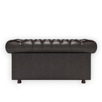Nismaaya Camryn Traditional Chesterfield 2 Seater Sofas Dark Brown