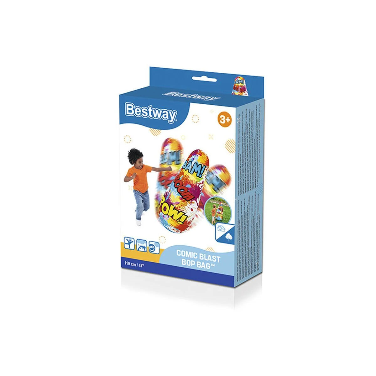 Saco De Boxeo De Pie Hinchable Para Niños Pvc - Bestway. Multicolor