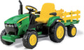Peg Perego John Deere Ground Force 12V + remorque, vert/jaune, enfants