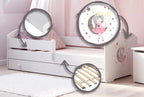 KOBI Lit Enfant FALA Blanc | avec Rangement é Tiroir | 160x80 cm | Lit Garcon Petite Fille Lits pour Enfants | avec Un Matelas et Un Cadre | Meuble la Chambre Bebe | Lit Simple avec Barriere