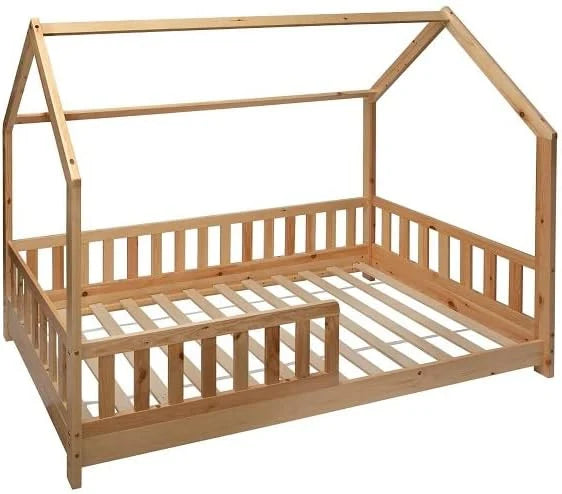 Lit cabane enfant Atmosphera Bosco 90 x 190 cm + matelas 90 x 190 cm Blanc