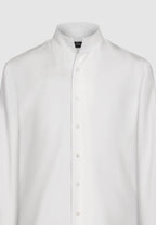 Chemise à col tulipe en popeline de coton blanc