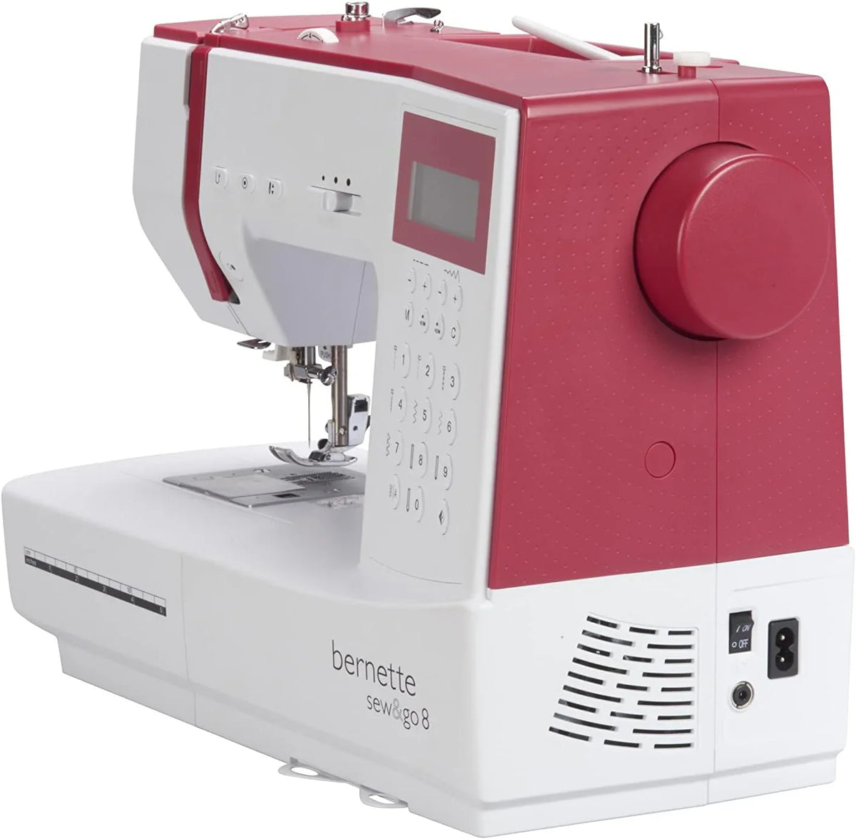 Bernette Sew&Go8 machine à coudre ordi, 197 programmes, bras libre, blanc