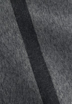 Pantalon en flanelle de laine gris à bandes latérales contrastées