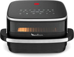 Moulinex Easy Fry XL Surface & Pizza 4L, Air fryer, Très grande surface de cuisson, Compact, Fenêtre de visualisation, Noir, AL4018F0