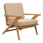 Morna Solid Teak Wood Lounge Chair