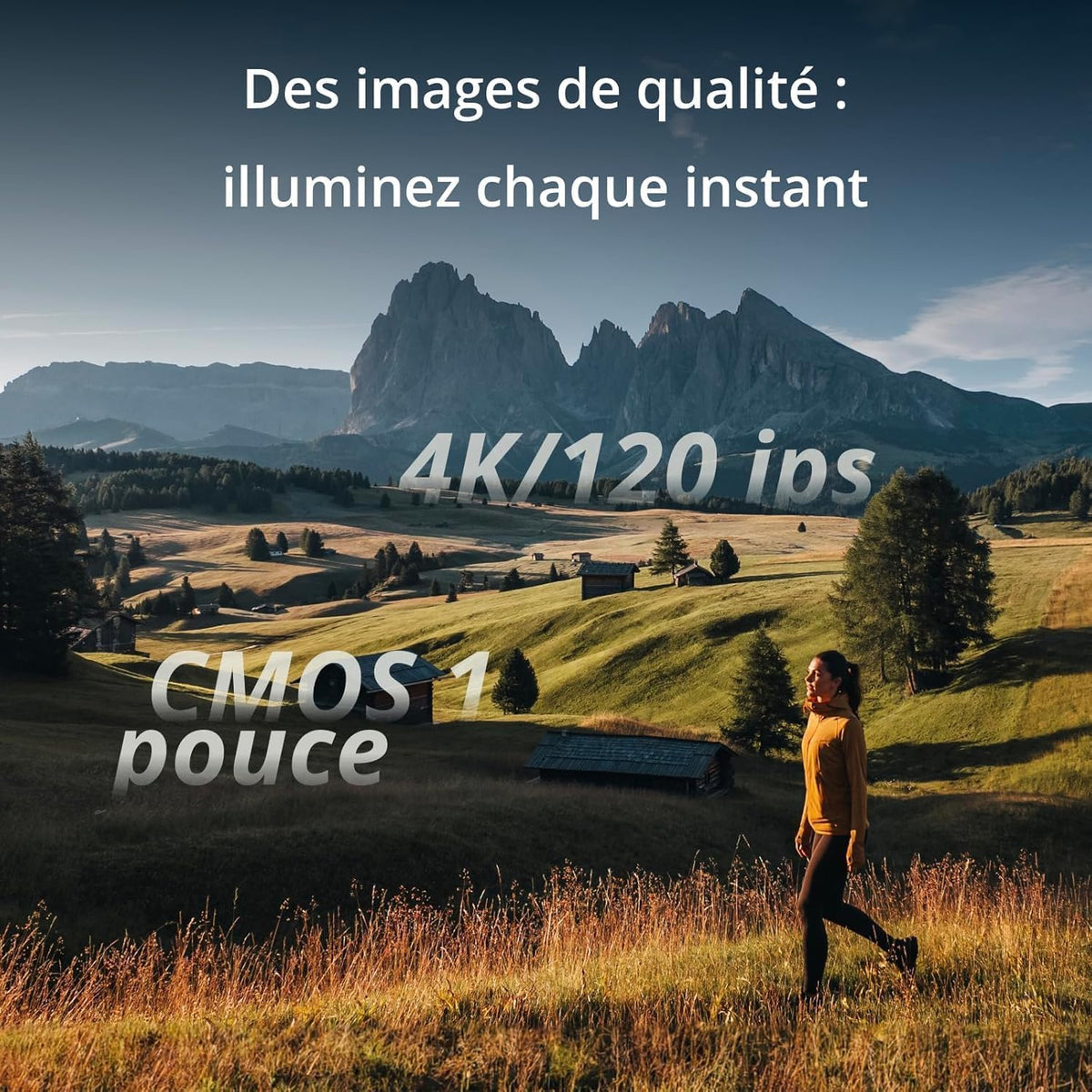 DJI Osmo Pocket 3, digital camera vlog CMOS 1'' et Vidéo 4K/120 ips, Stabilisation à 3 axes, MAP rapide,Suivi Facial/Objets,Écran tactile rotatif 2",petite Cam. Vidéo pour Photographie,YouTube