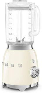 Smeg, Blender BLF03CREU 1,5 L, 4 Vitesses, 4 Fonctions Smoothie, Pulse, Glace Pilée et Autonettoyant, Bloc Moteur et Bouchon Doseur, Base Antidérapante, Range Cordon Intégré, 800W, Crème