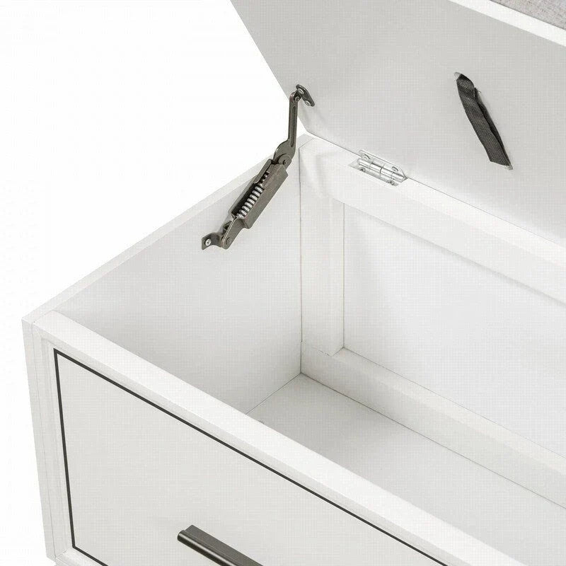 Shoe Bench with Removable Cushion and Hidden Storage for Entryway and Living Room Organization