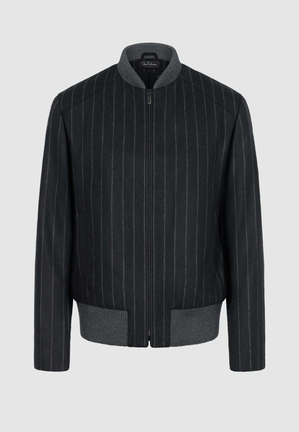Blouson zippé noir à rayures tennis