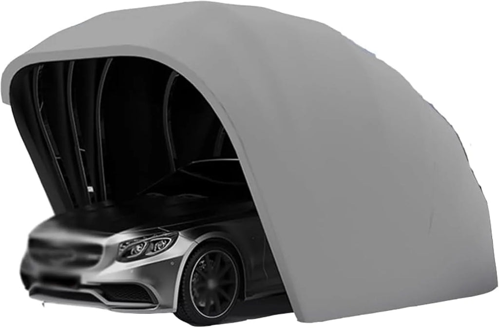 Auto de Voiture en Acier Inoxydable, abri d'auto rétractable Pliable avec Conception télescopique Semi-Automatique, 5,5x2,5x2,3 m de Couverture de Voiture Mobile extérieure pour Le stationnement