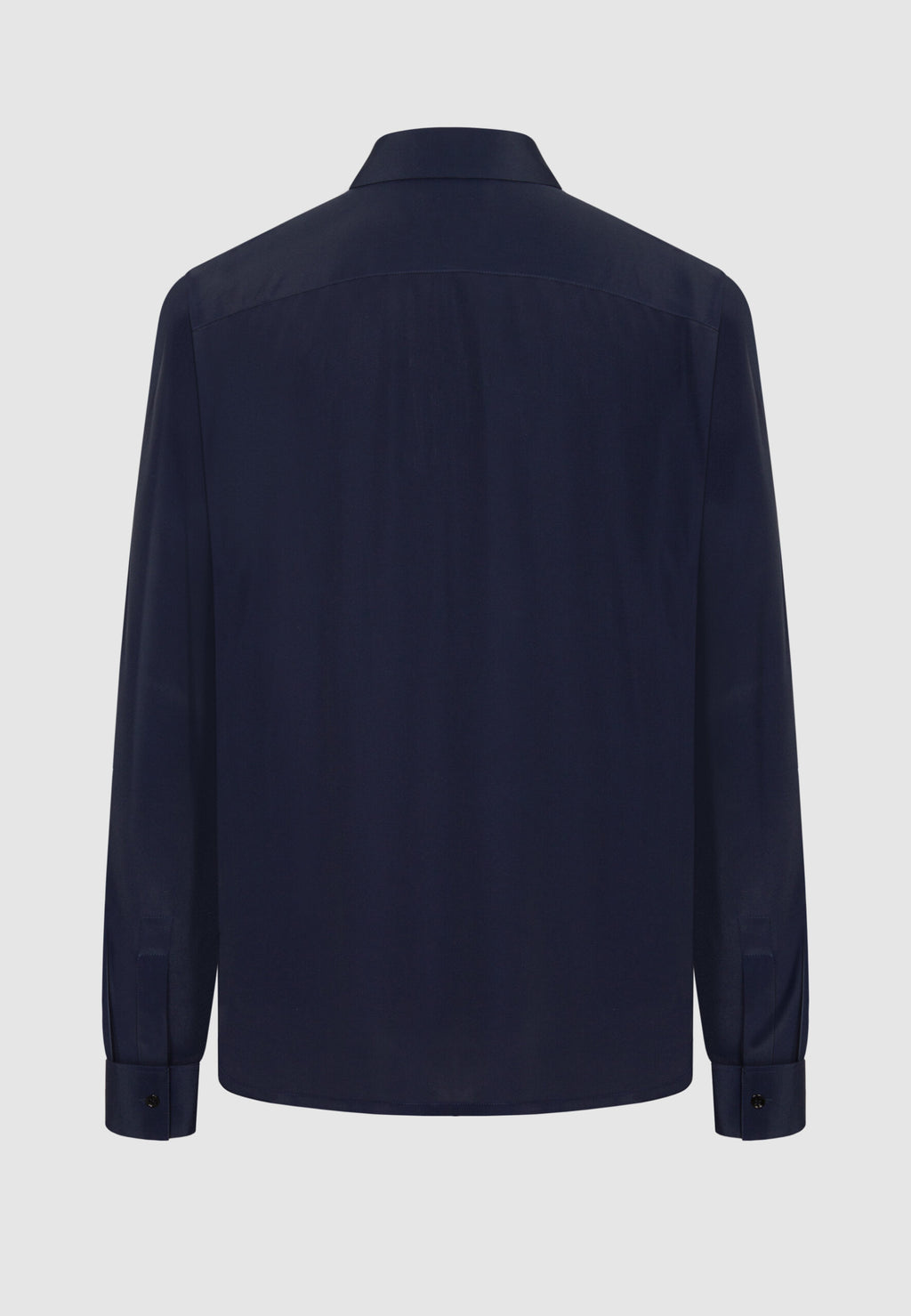Chemise en crêpe fluide bleu marine