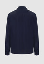 Chemise en crêpe fluide bleu marine