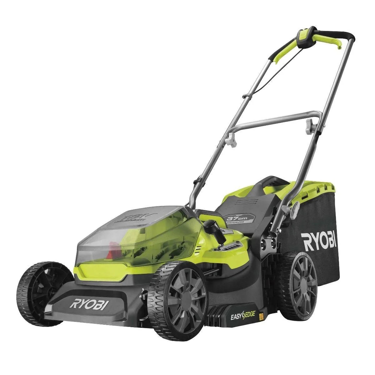 Tondeuse Ryobi 18V Lithiumplus Brushless coupe 37cm 1 batterie 5,0 Ah(Vert/Noir)