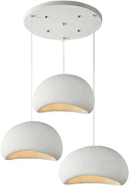 HEYUN Lampe Suspendue Wabi-sabi Blanche E27 Lampes Suspendues Lumières De Restaurant Lampe À Suspension De Bar Créative Style Pour Salle À Manger Salon De Thé Salon Café Cuisine(A1)