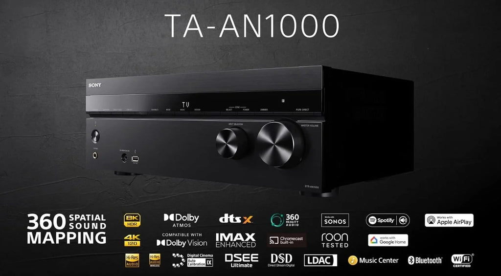 Sony TA-AN1000 | Amplificateur AV 8K - 7.2 canaux avec 360 Spatial Sound Mapping