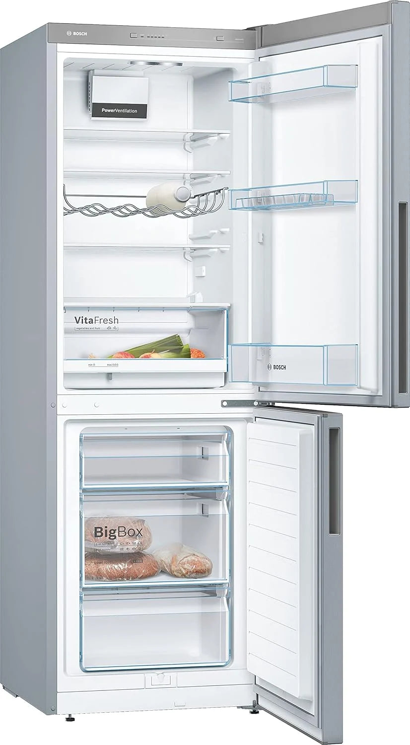 Bosch KGV33VLEAS - Réfrigérateur combiné pose libre - Série 4 - 288L - Inox