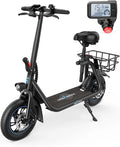 URBANMAX C1 Scooter Eléctrico con Asiento, Motor Potente de 450W y Autonomía de hasta 22 Millas