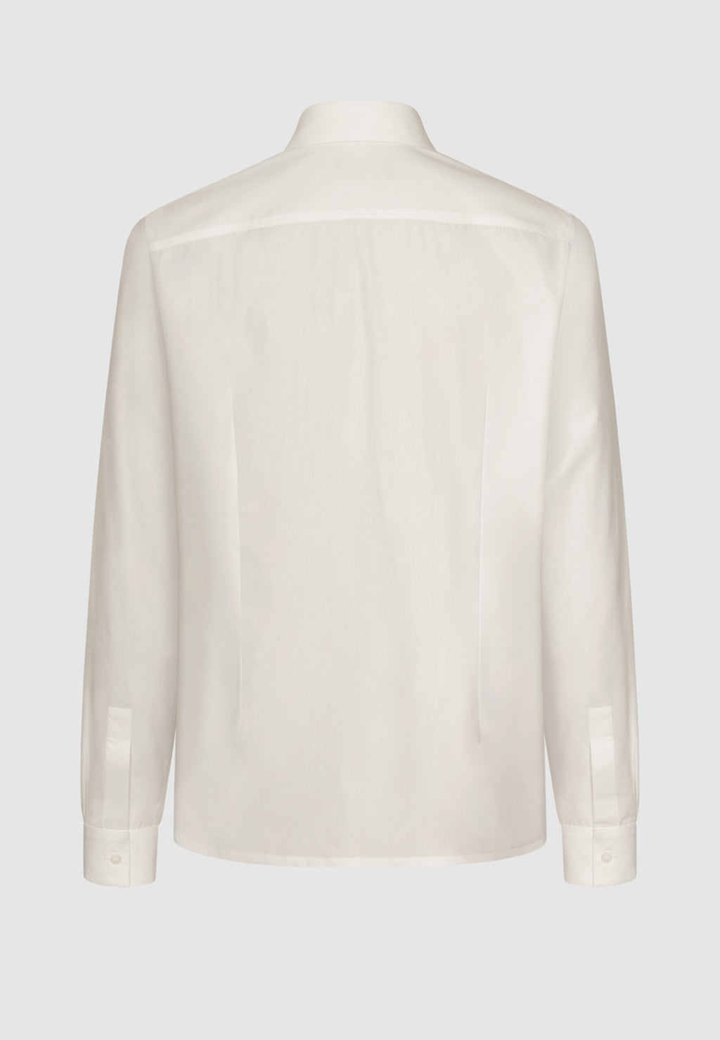 Chemise col français en popeline de coton ivoire