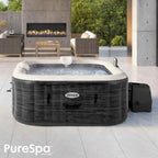 Intex - 28450EX - Pure Spa Bulles Ardoise 4 Places, Gris Ardoise