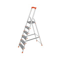 Escalera de 6 Peldaños Plata y Naranja