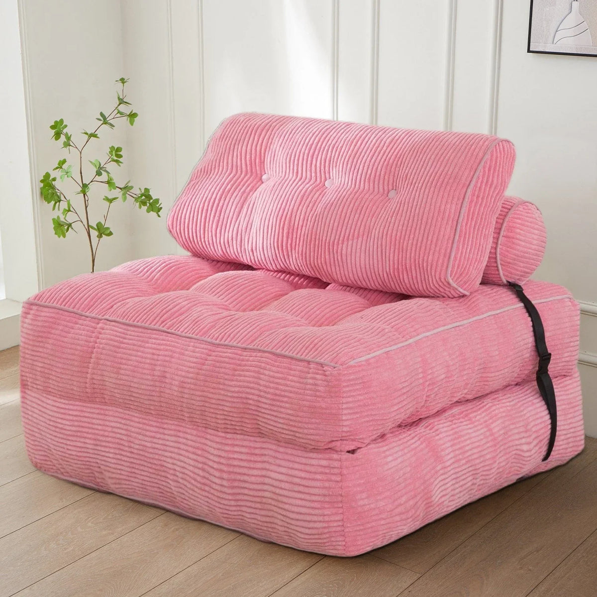8 Corduroy Folding Couch Sofa Bed,Single