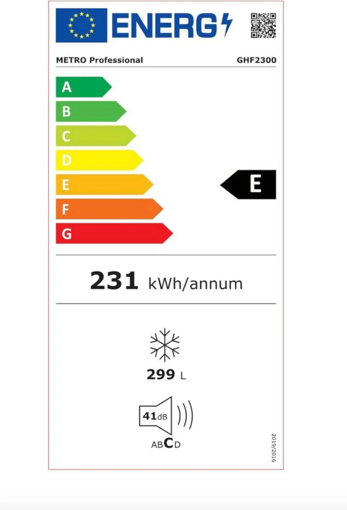 Congélateur coffre professionnel METRO GHF2700S, acier, 188 x 73,5 x 94,5 cm, 700 L, 125 W, 3 paniers, éclairage LED, avec serrure, blanc/gris