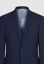Veste coupe ajustée en laine bleu nuit
