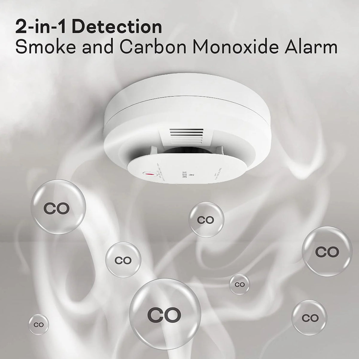 Detector de Humo Kidde, Batería de 10 Años, Indicadores LED, Alerta de Reemplazo, Botón de Prueba y Reinicio, 6 Paquetes, Blanco