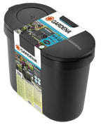 Gardena Aquabloom Solution d'arrosage Automatique Solaire avec réserve d'eau: jusqu'à 20 Plantes pour terrasse ou Balcon, arrosage Goutte à Goutte, 14 programmes d'arrosage (13301-20)