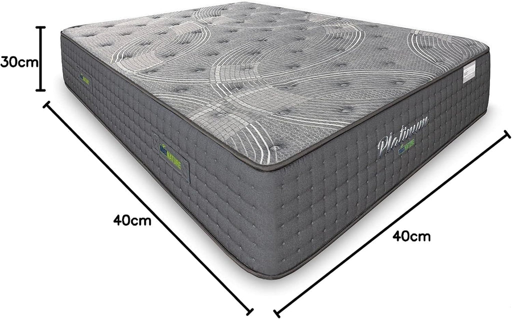 Matnature | Platinum | Mattress Great Comfort Pro Multiple Rest | Pocket Springs and Memory Foam | Height 30 cm | Breathable, Non-Slip and Anti-Mite (150 x 200 cm)