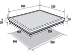 SAUTER Plaque induction SPI4367B, 3 foyers, 3 minuteries, puissance 7200w
