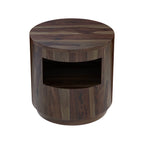 Adem Solid Wood Round End Table