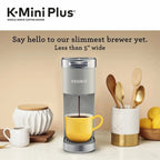 Cafetera Keurig K-Mini Plus, de una sola taza, cápsulas K-Cup, color Studio Gray