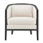 Tillman Linen Accent Arm Chair with Rattan
