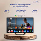 Smart Tech QLED 43QG06V2 Téléviseur Google TV HDR avec résolution 4K UHD, Bluetooth et Triple Tuner, Smart TV 43QG06V2 (2026)