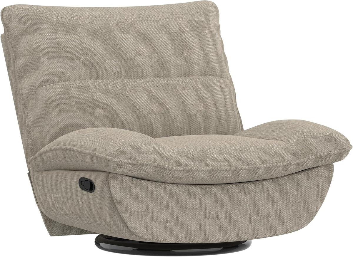 FLEXISPOT XC6 Sillón Relax, Sófa Giratorio con Función Balancín, Sillon TV con Respaldo Ajustable, Silla Reclinable para Dormitorio, Salón y Cine en Casa (Beige)