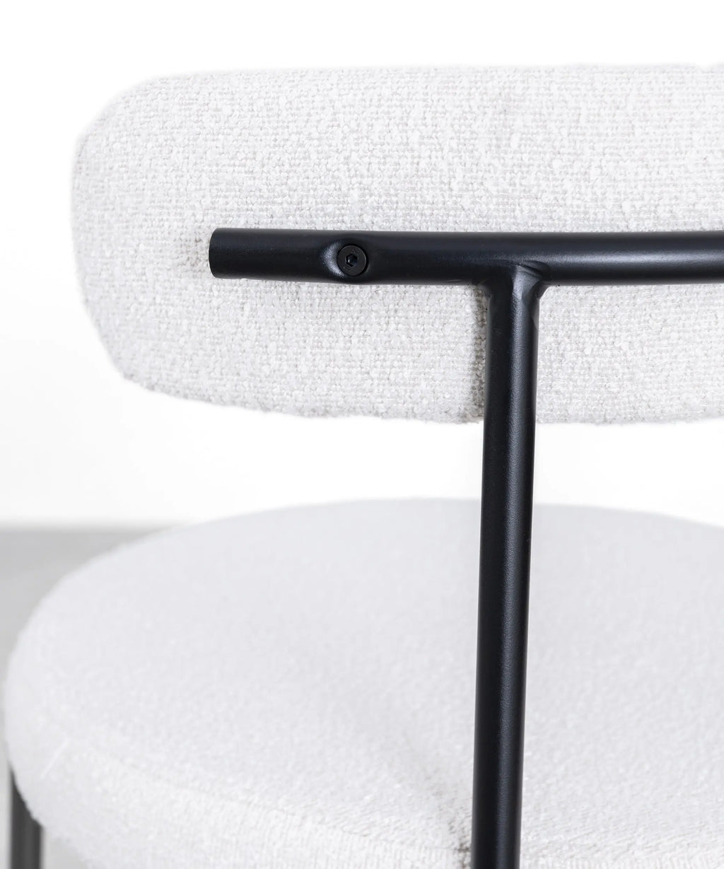 Silla de Comedor en Tela y Metal Alexia