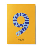 Postkarte "Zahlen 0-9"