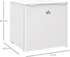 HOMCOM Mini congélateur Température Réglable de -14 à -24°C Compact 35L - étagère Amovible - Porte réversible Classe E - 47 x 44,2 x 48,8 cm - Blanc