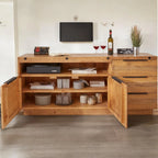 Finca Pine Sideboard with Wine Rack - Natural