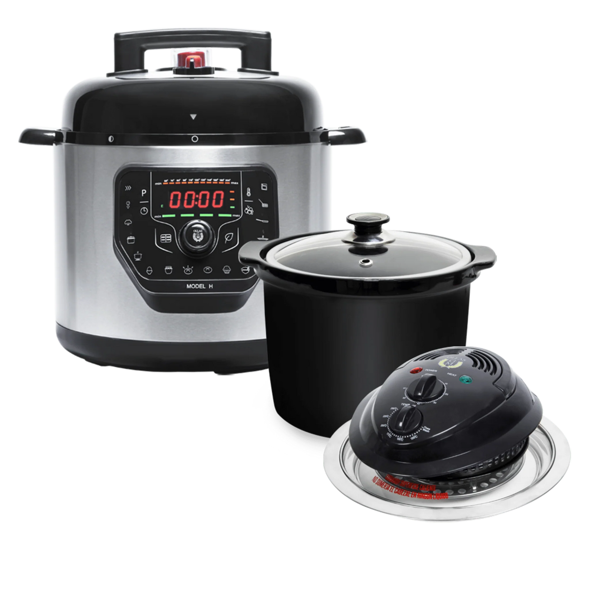 Olla GM Modelo H + Cubeta Slowpot + Cabezal de horno