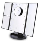 Espejo de Maquillaje Iluminado Espejo de Tocador Inteligente con Luces, 10X de Magnificación, Ajustable, 22 Luces LED