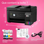 Imprimante multifonction A4 Wi-Fi ET-4800 équipée de réservoirs d’encre, avec jusqu’à 3 ans d’encre inclus